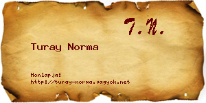 Turay Norma névjegykártya